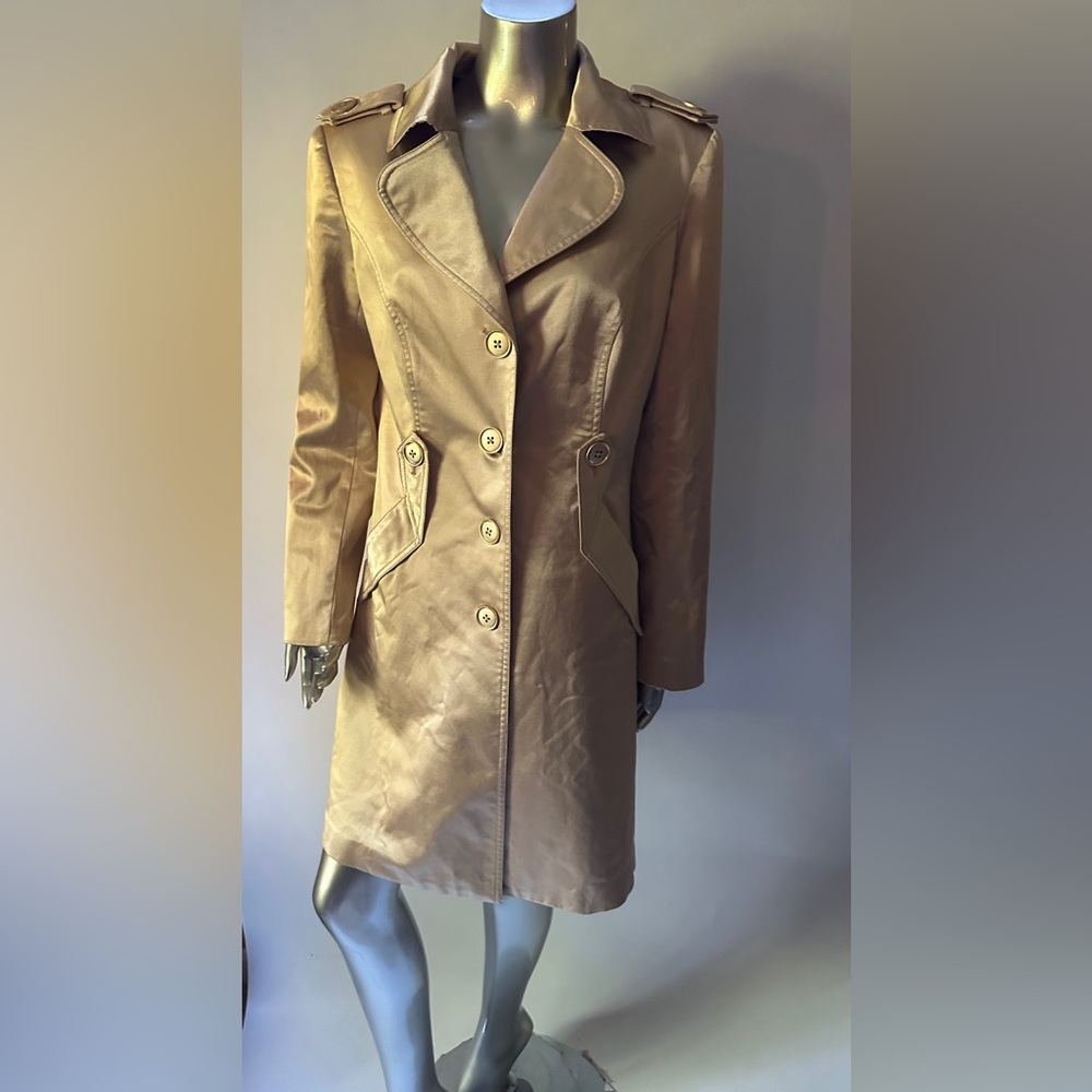 Vintage Cache Trench Gold Coat Size L
